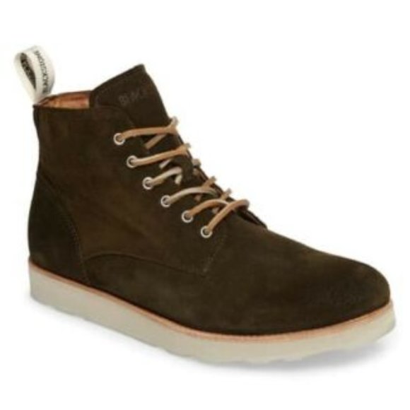 Men\'s Blackstone Dark Green Suede Chukka Boot. Plain Toe, Mid top. Size 44. main image 5